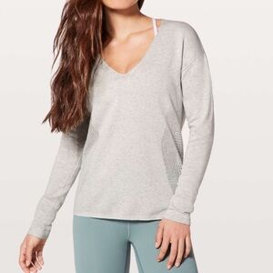 Lululemon Still Movement Sweater in Heathered Dawn Blue